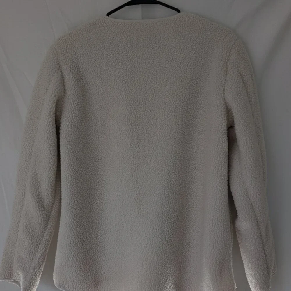 Women's Old Navy Faux Sherpa Sweater Jacket, Size Small - Picture 3 of 5